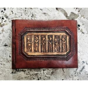 VTG Leather Journal Notebook Scrapbook Photo book Gothic Angels Music Band